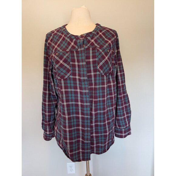 Duluth Trading XL Flannel Free Swingin Chore Long Sleeve Shirt - Picture 1 of 3